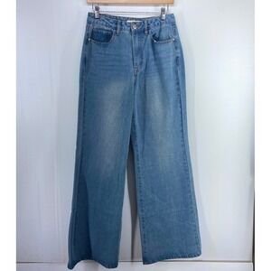 TGLA Francescas High Rise Wide Leg Blue Denim Jeans Womens 27